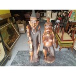 Фигури от Африка, тиково дърво ,обработени от всички страни - 4030
